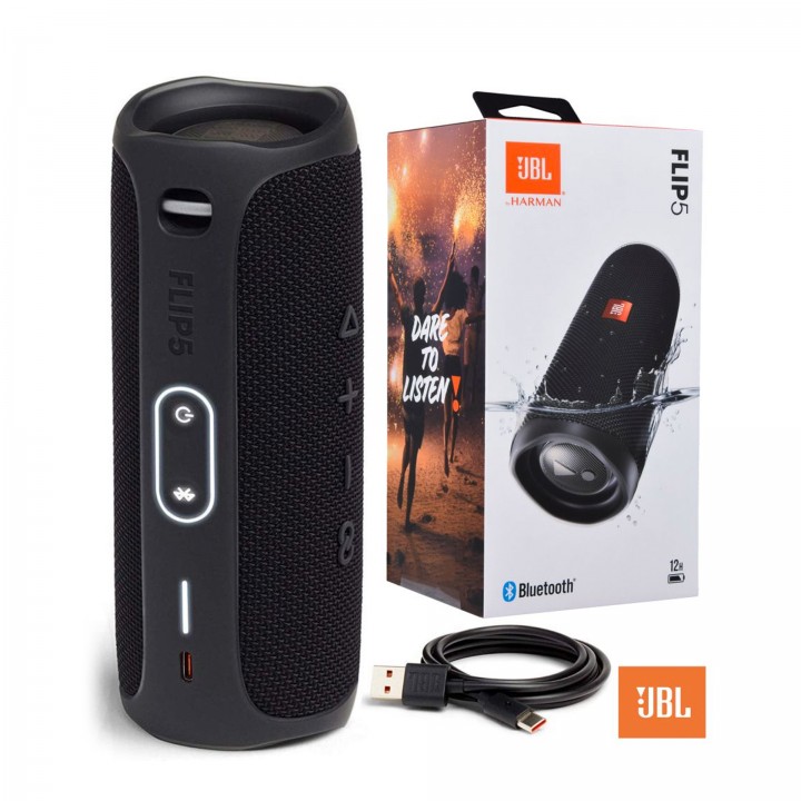 Coluna JBL Flip 5 Preto Bluetooth