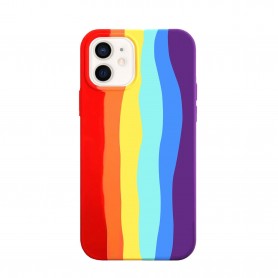 Capa silicone iPhone 12/12 Pro Rainbow Pride Griibi