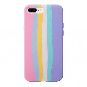 Capa silicone iPhone 7 Plus/8 Plus Rainbow Pastel Griibi