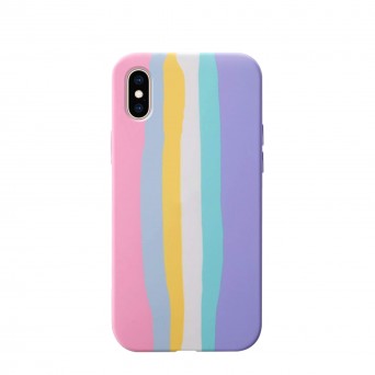 Funda silicona iPhone X/XS Rainbow Pastel Griibi