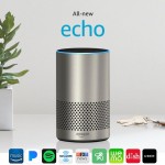 Coluna de Som Amazon Echo 2nd Gen Inteligente com Alexa Prateado Grade A