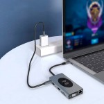 USB-C Dock Station Griibi Prateado Novo