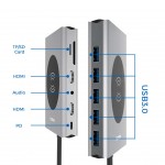 USB-C Dock Station Griibi Prateado Novo