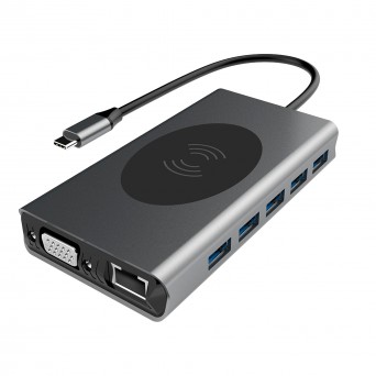 USB-C Dock Station Griibi Plata Nuevo