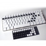 Weie portugiesische Tastaturaufkleber Novo