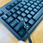 Weie portugiesische Tastaturaufkleber Novo