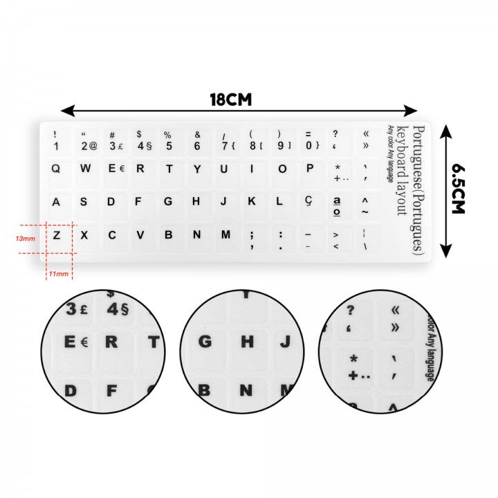 Adesivi per tastiera portoghese bianca, Open Box Mobile - 01BJ0363AO33