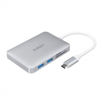 USB-C Dock Station Aukey CB-C59 argento Novo