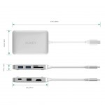 Station de quai USB-C Aukey CB-C59 Silver Novo