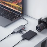 Estacin USB-C Muelle AUKY CB-C63 Silver Novo