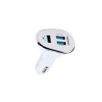 Carregador carro isqueiro 3 x USB Remax Branco Novo