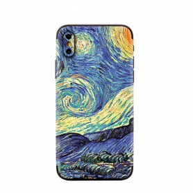 Proteo traseira 3D telemvel pintura van gogh