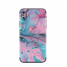 Proteo traseira 3D telemvel floresta rosa