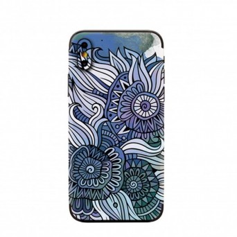 Protector carcasa 3D mvil mandala azul