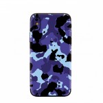 Proteo traseira 3D telemvel camuflado azul