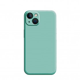 Capa Silicone iPhone 13 Azul Turquesa