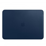 Etui cuir macbook 16" bleu nuit pomme